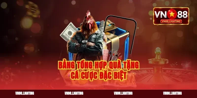 Bảng tổng hợp quà tặng cá cược đặc biệt