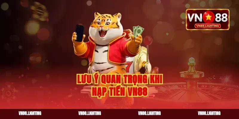 Lưu ý quan trọng khi nạp tiền VN88