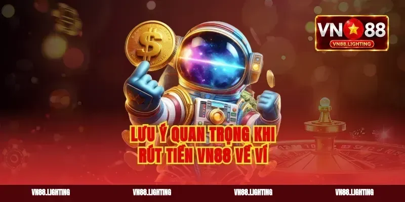 Lưu ý quan trọng khi rút tiền VN88 về ví